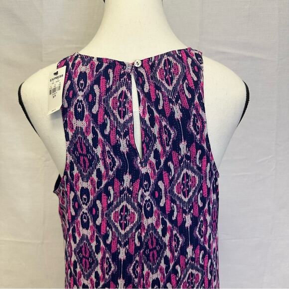Express Aztec-Inspired Maxi Dress with Unique Halter Neckline - Size S/P - NWT - Picture 2 of 9